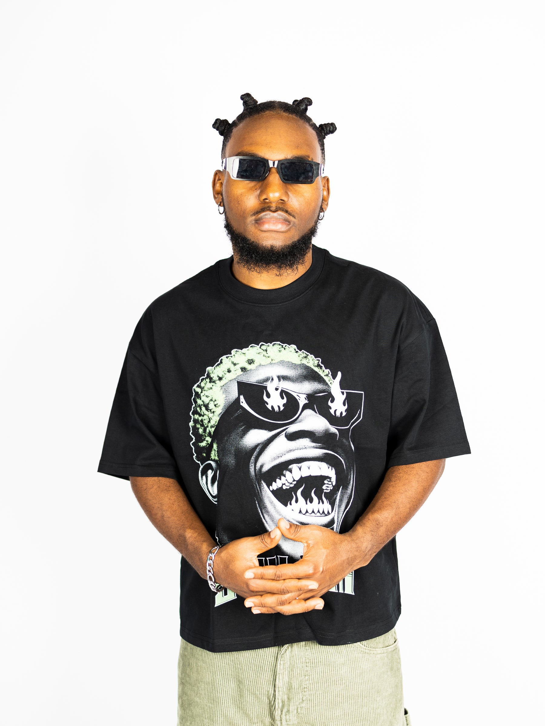 Dennis Rodman Stylish Oversize Crop Top Graphic Tee