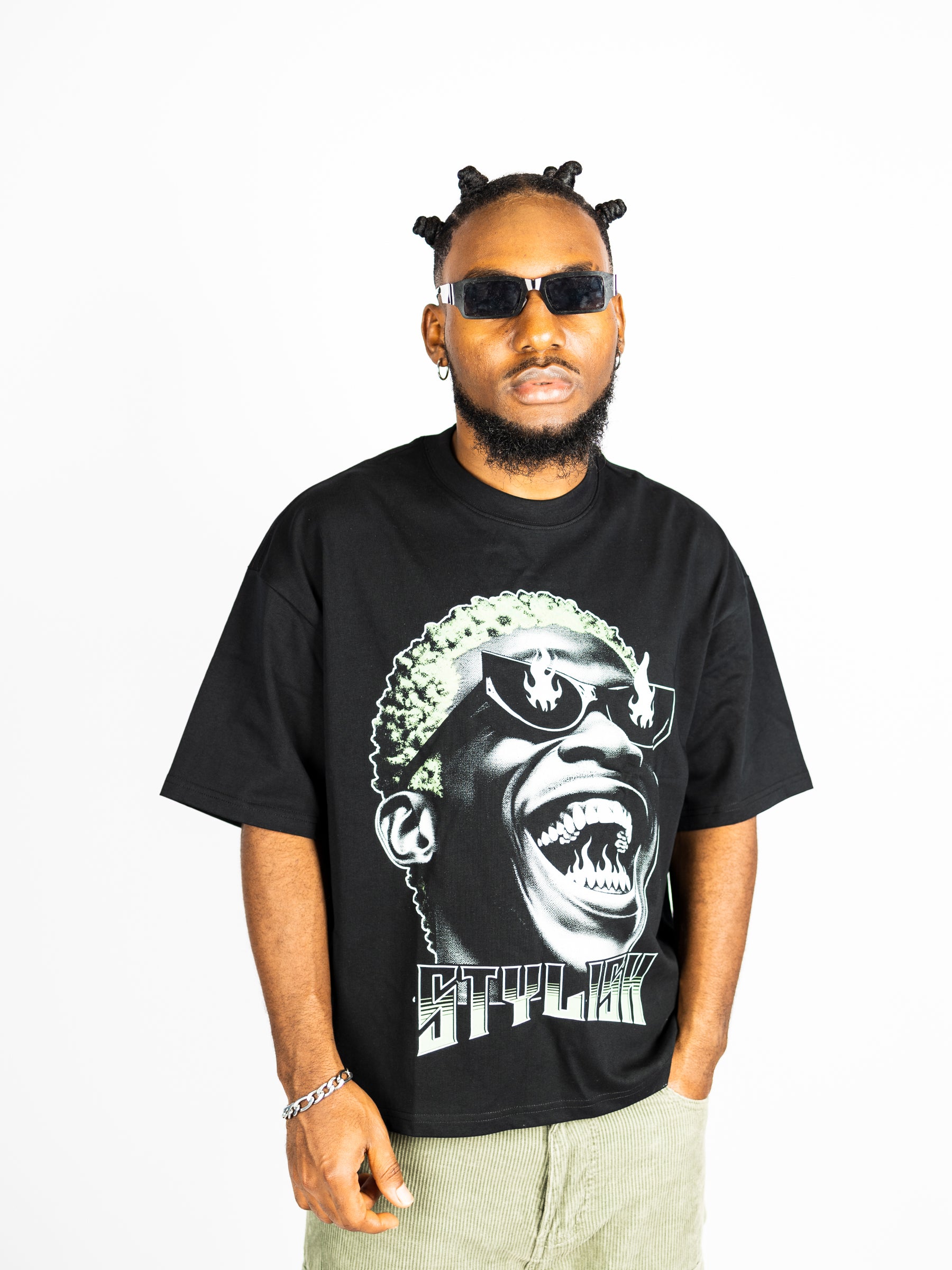 Dennis Rodman Stylish Oversize Crop Top Graphic Tee